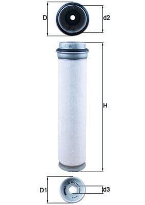 Sekundärluftfilter MAHLE LXS 40/1